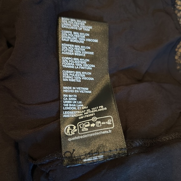 NWT FREE PEOPLE honey honey black lace long sleeve mini dress size 4 - Picture 13 of 16